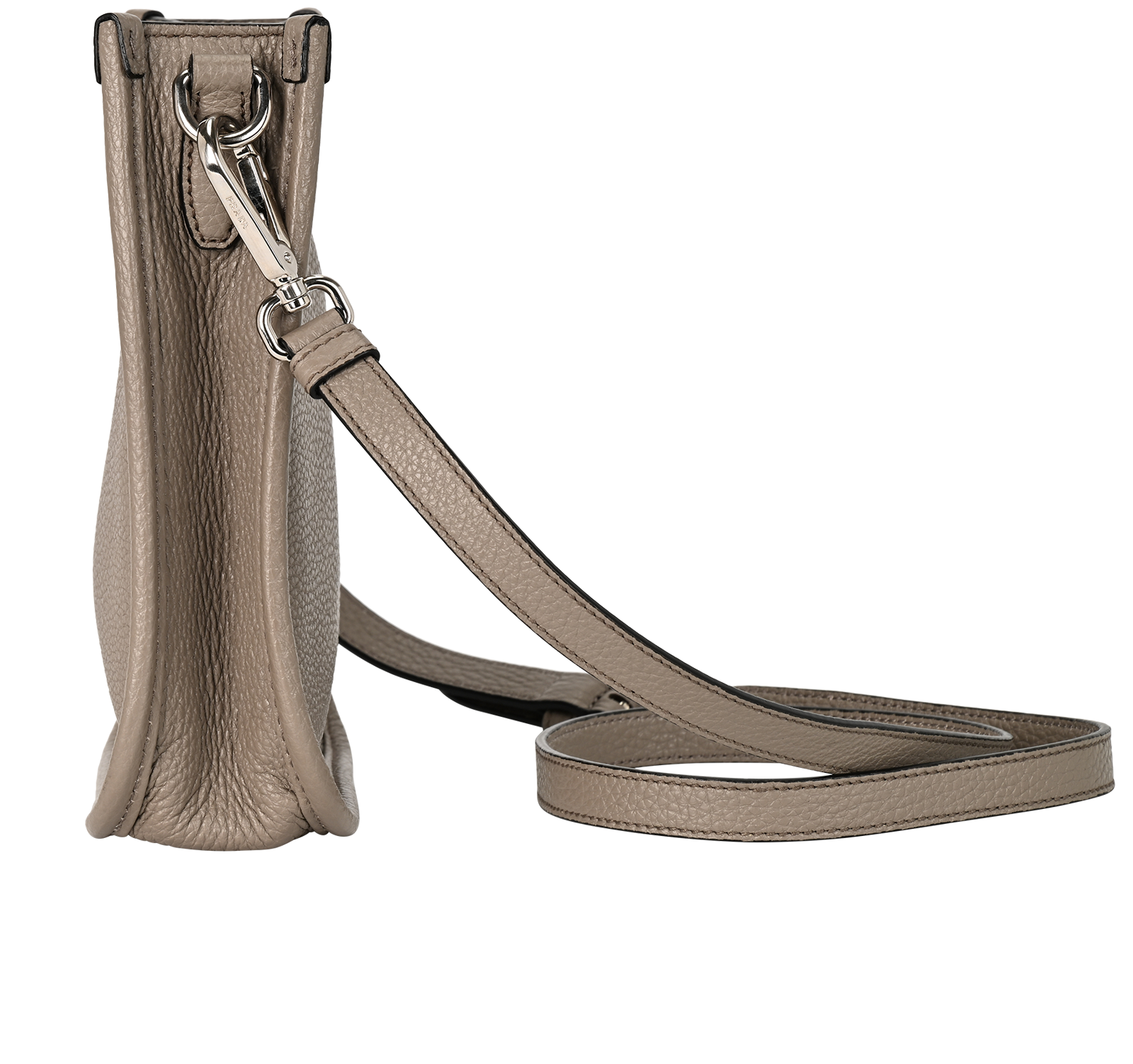 Mini Shoulder Bag, &pound;1,400, Handbags, Grey, Leather, Bottom view